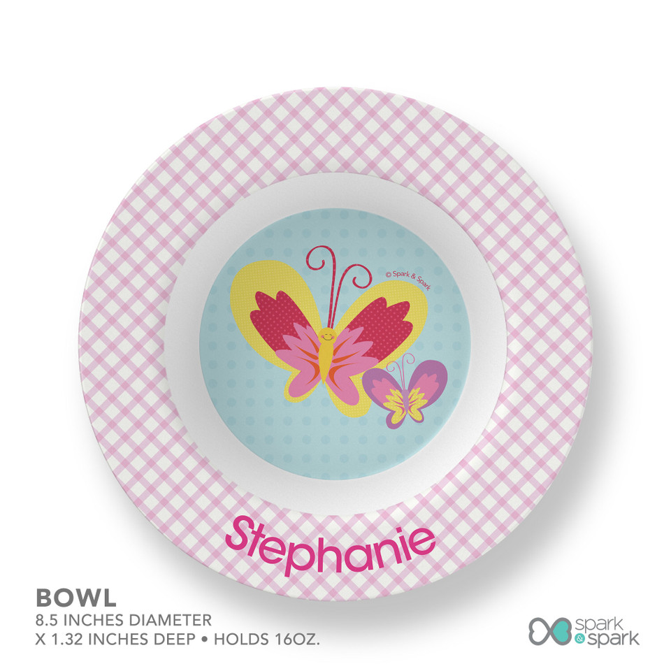 Smiley Butterfly Kids Bowl