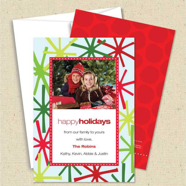 Front and back (optional) with white envelope
