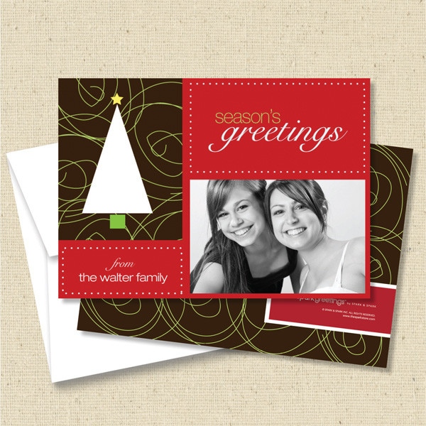 Front and back (optional) with white envelope