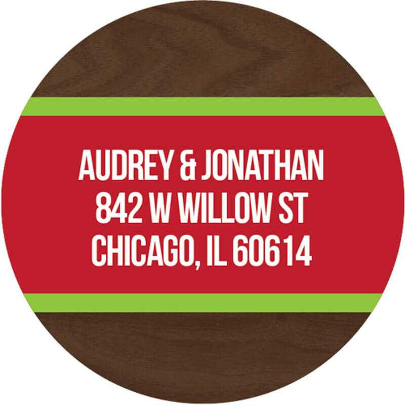 Modern Poinsettas Christmas Address Labels