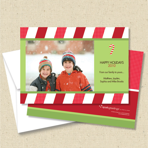 Front and back (optional) with white envelope