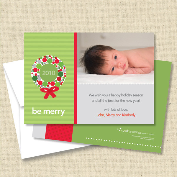 Front and back (optional) with white envelope