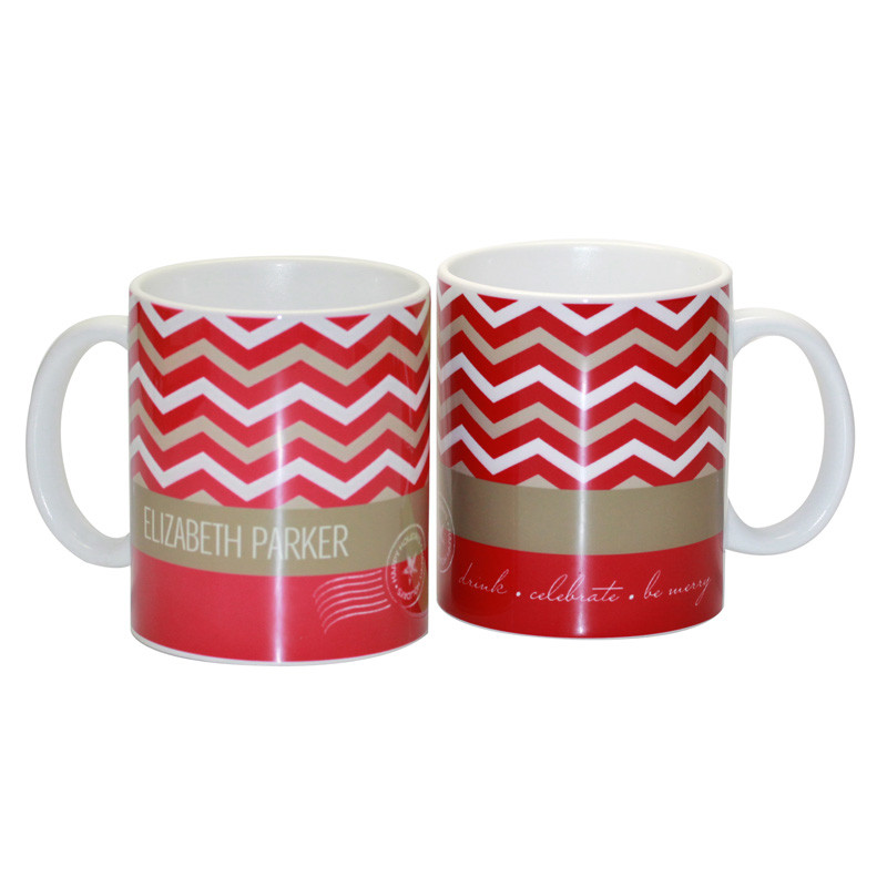 Gold Xmas mail Ceramic Mug