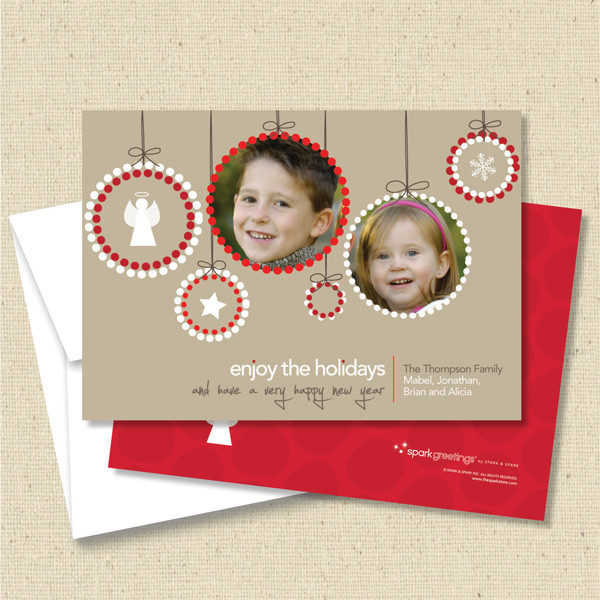 Front and back (optional) with white envelope