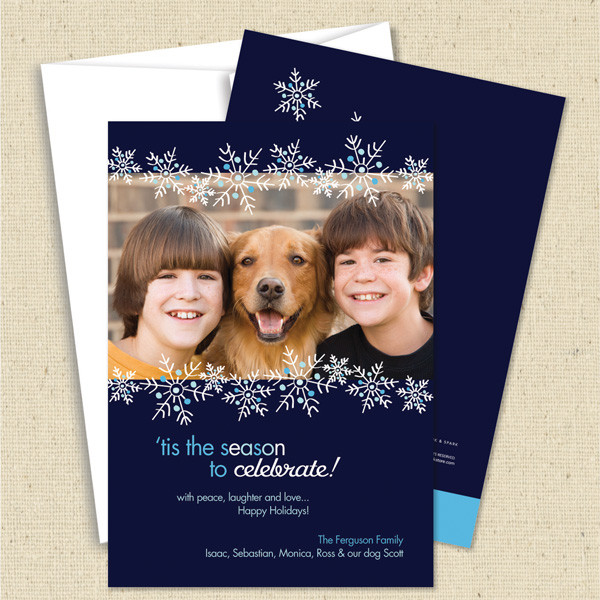 Front and back (optional) with white envelope