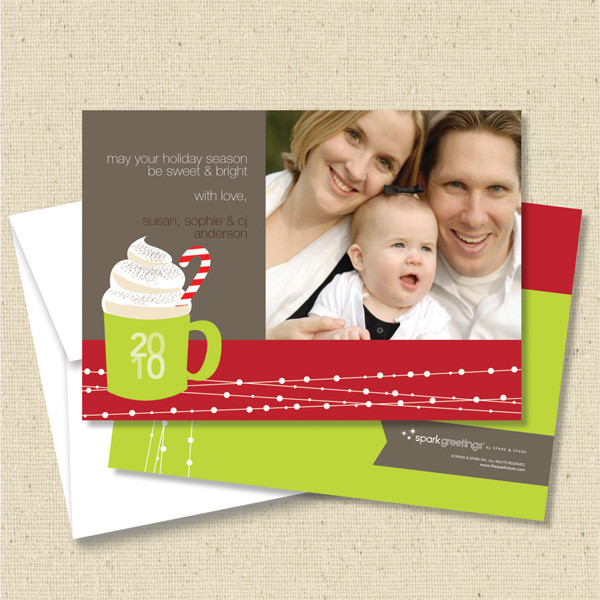 Front and back (optional) with white envelope