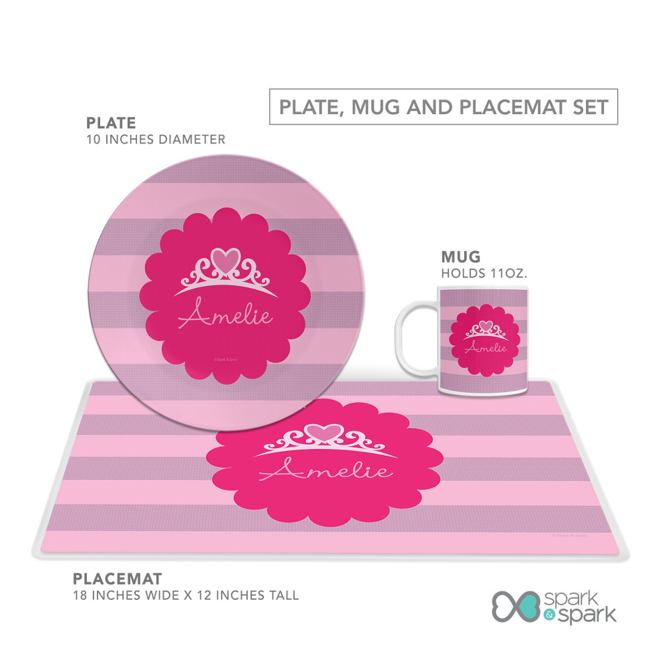 I Am A Pretty Princess Kids Plates