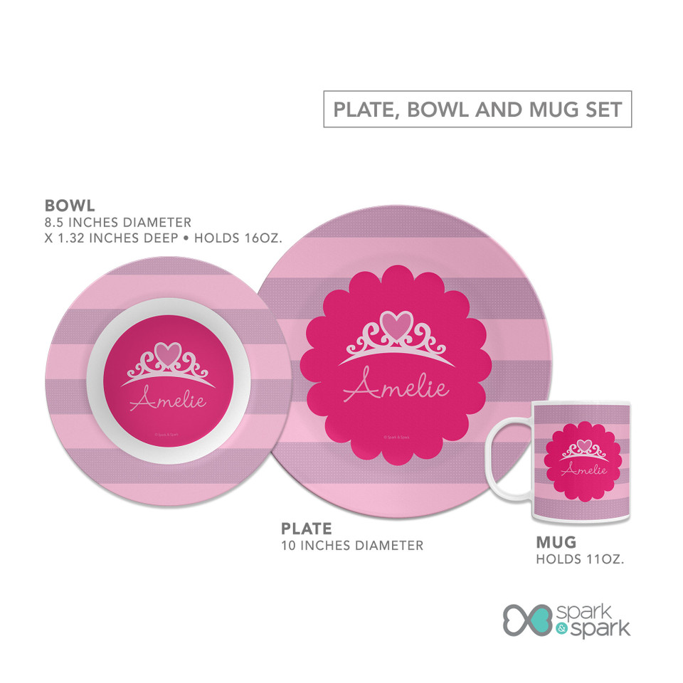 I Am A Pretty Princess Kids Plates
