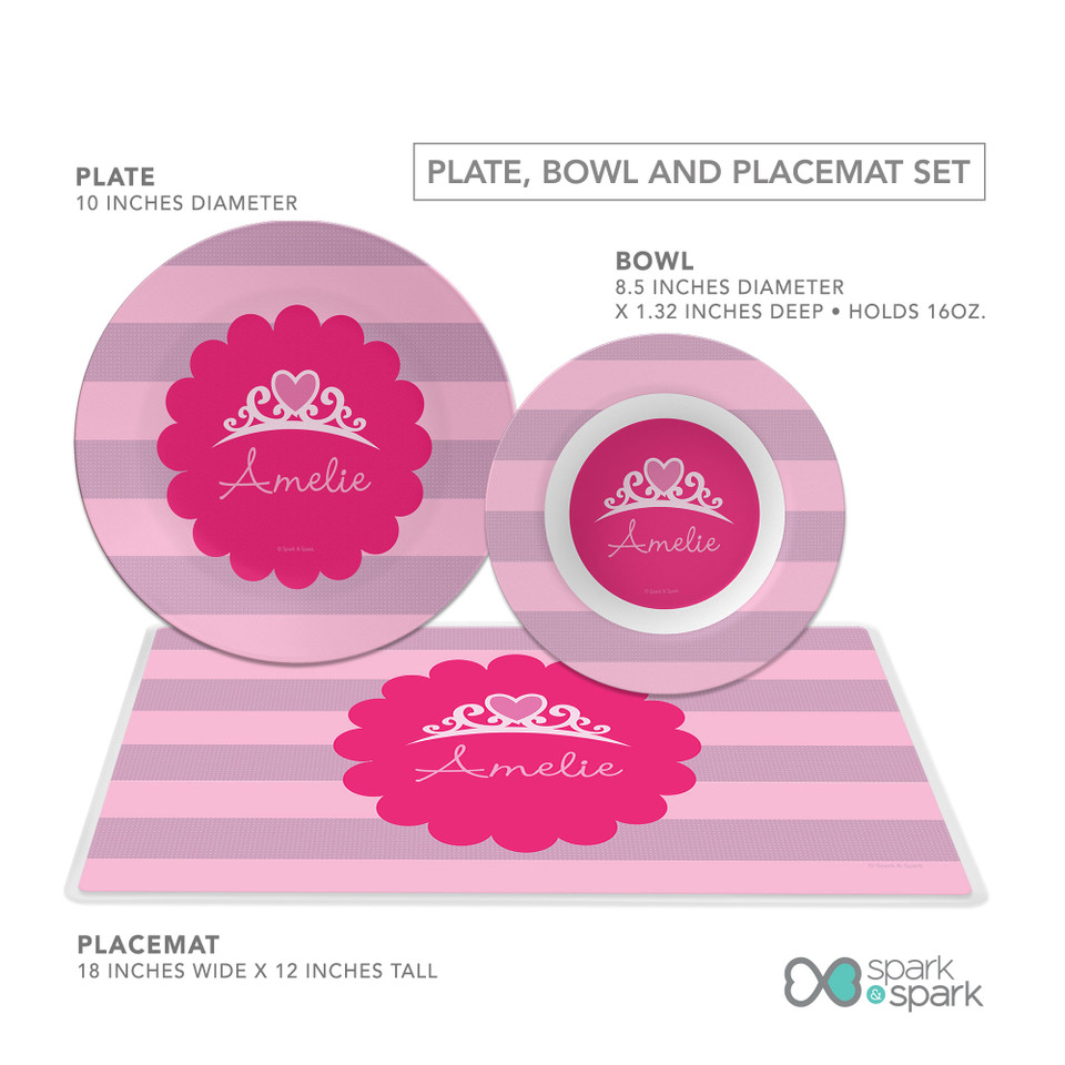 I Am A Pretty Princess Kids Plates