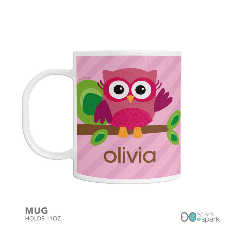 Pink Owl Be Yours Kids Plates