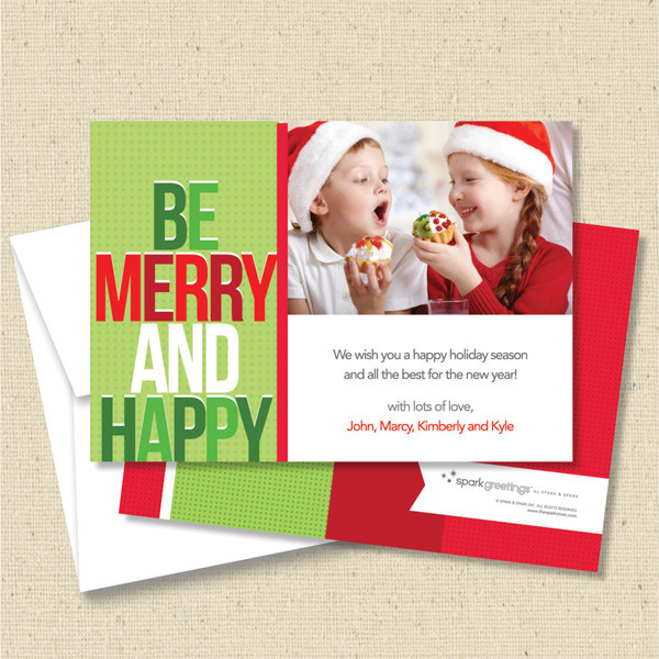 Front and back (optional) with white envelope