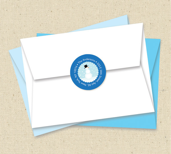 Mr. Snowman Christmas Address Labels