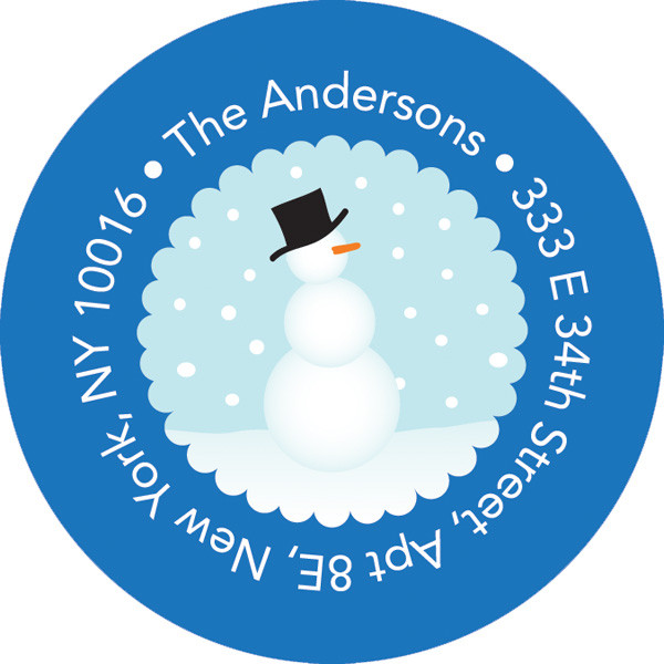 Mr. Snowman Christmas Address Labels