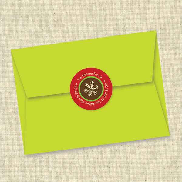 Three Snowflakes Christmas Address Labels