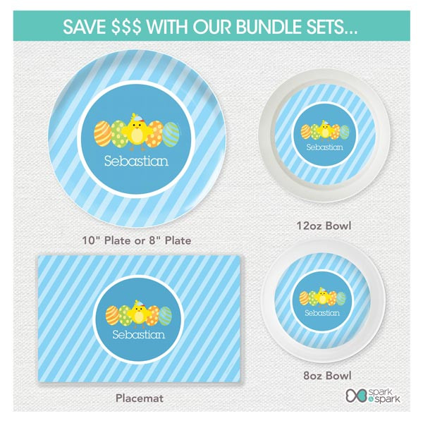 Easter Chick Blue Kids Placemat