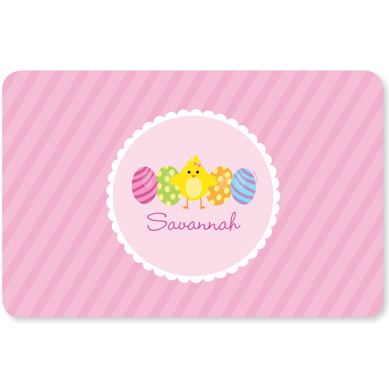 Easter Chick Pink Kids Placemat