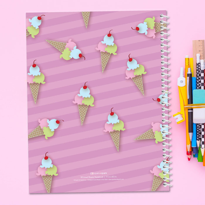 Yummy Ice Cream Kids Notebook