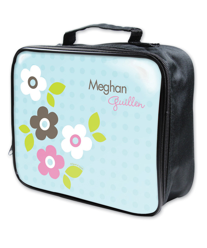 Preppy Flowers Blue Soft Lunch Bag