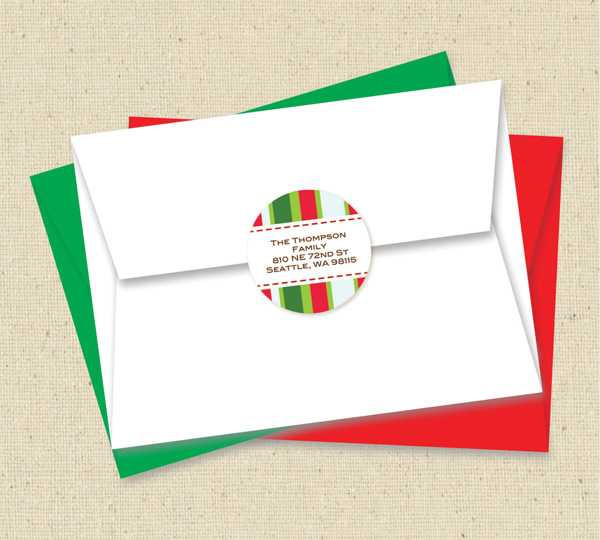 Pretty Xmas Tree Christmas Address Labels