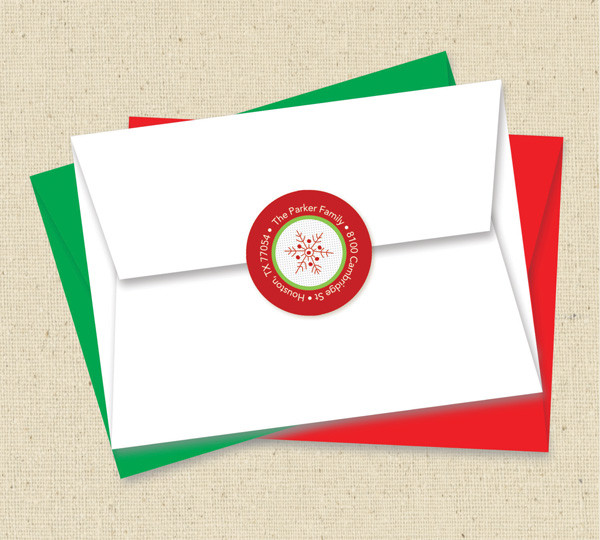 My Snowman's Postcard Christmas Address Labels