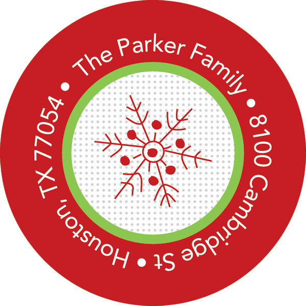 My Snowman's Postcard Christmas Address Labels