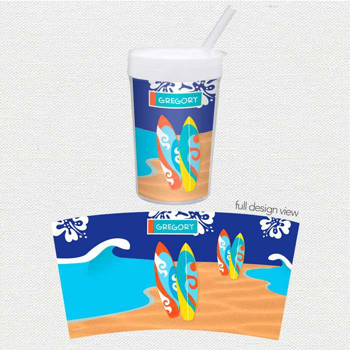 Surf the Waves Blue Toddler Cup