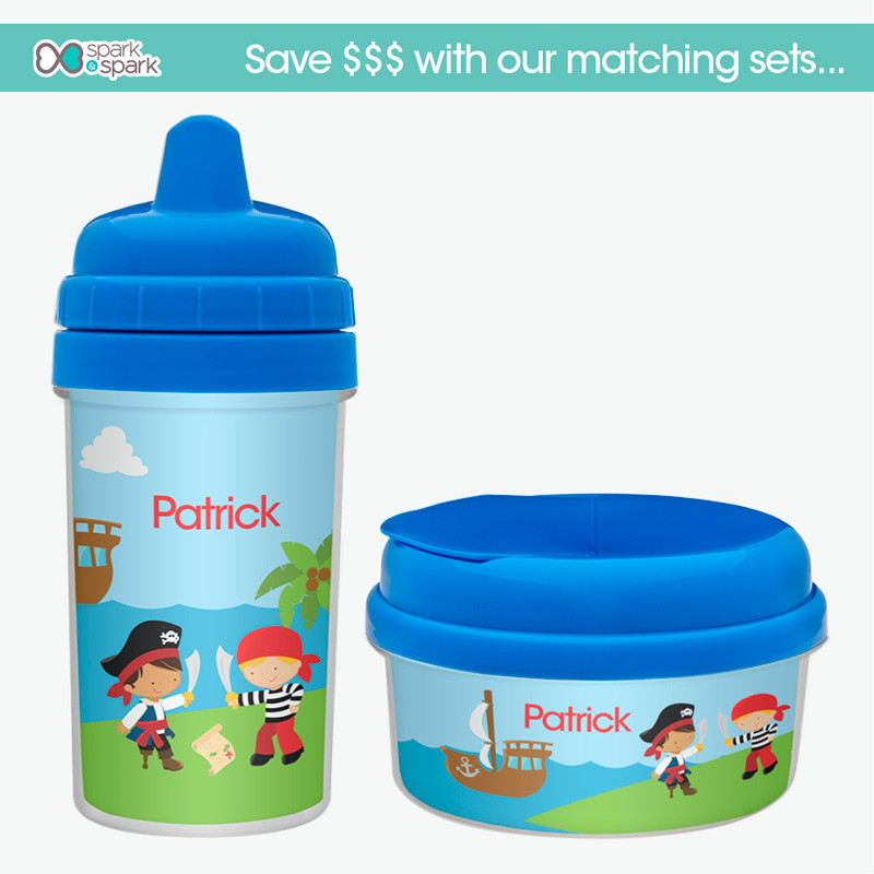 Pirate Personalized Baby Sippy Cups