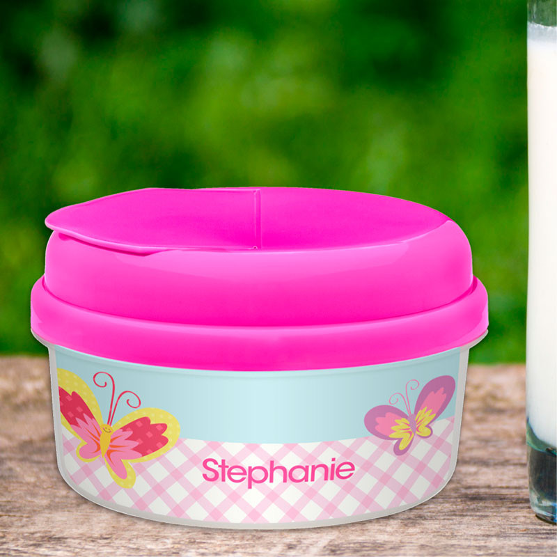 Smiley Butterfly Customized Snack Bowl