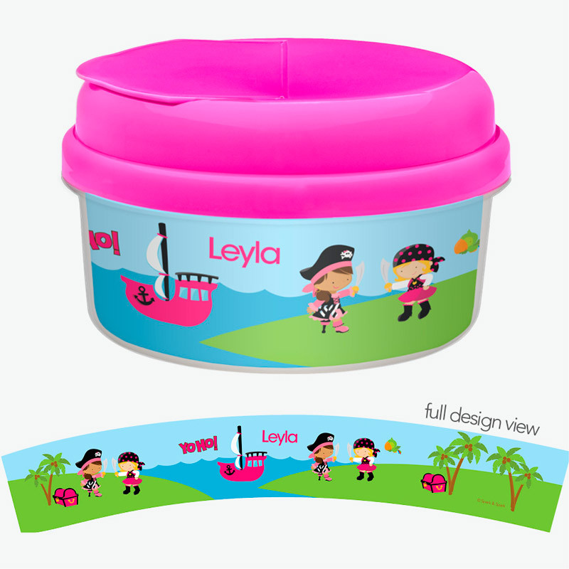 Yohoo Pirate Girl Customized Snack Bowl