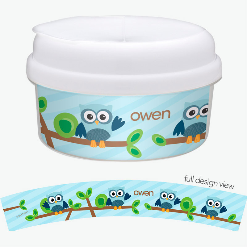 Owl Be Yours Blue Snack Bowl