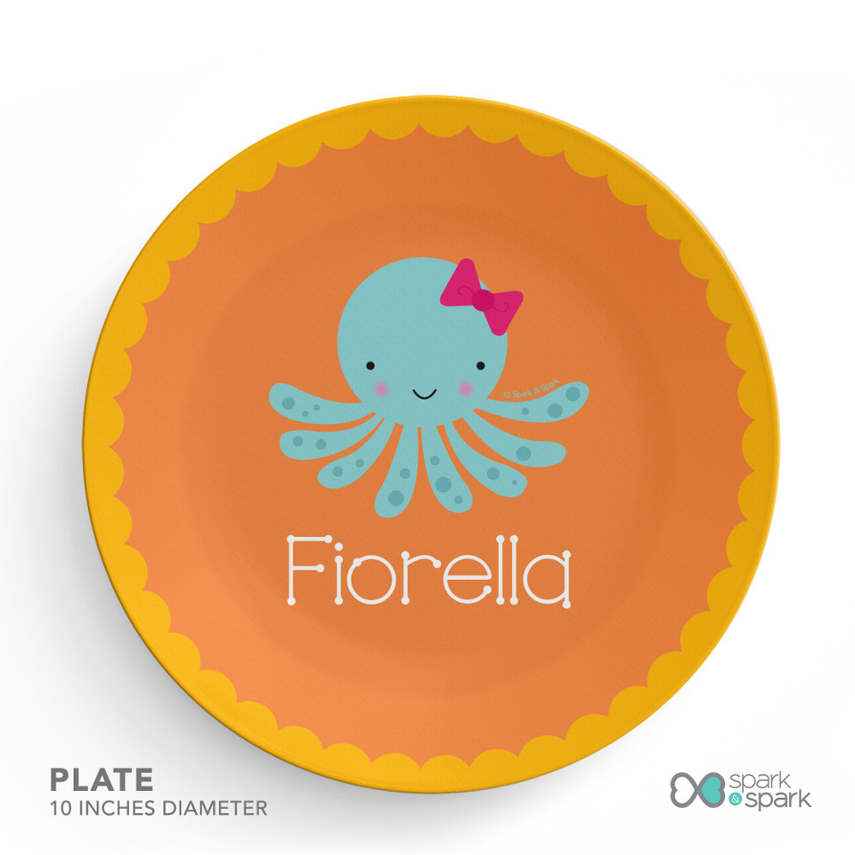 Cute Octopus Kids Plate