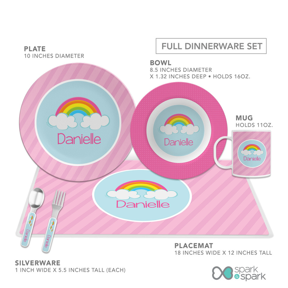 A Rainbow In The Sky Kids Plates