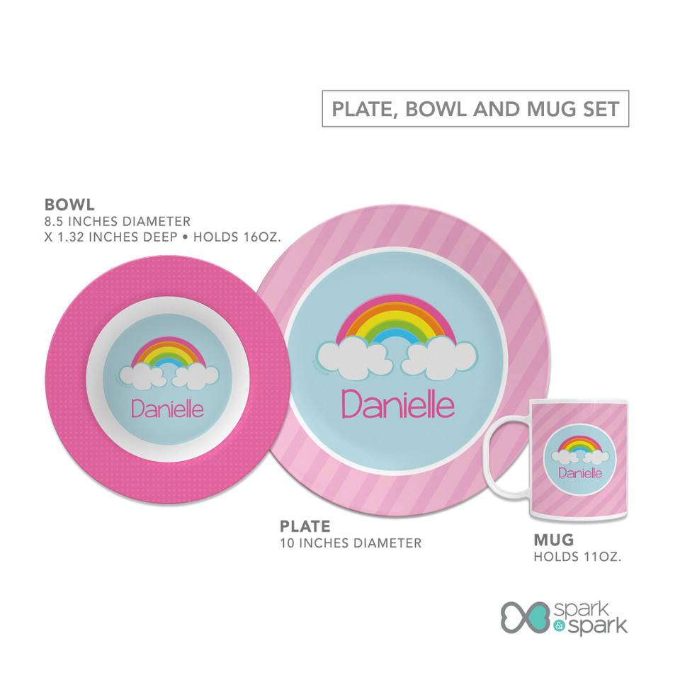 A Rainbow In The Sky Kids Plates