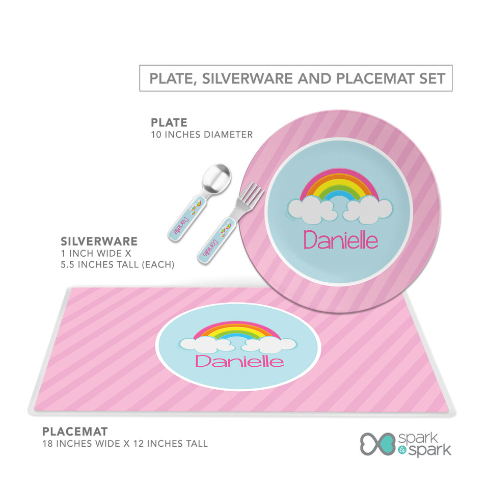 A Rainbow In The Sky Kids Plates