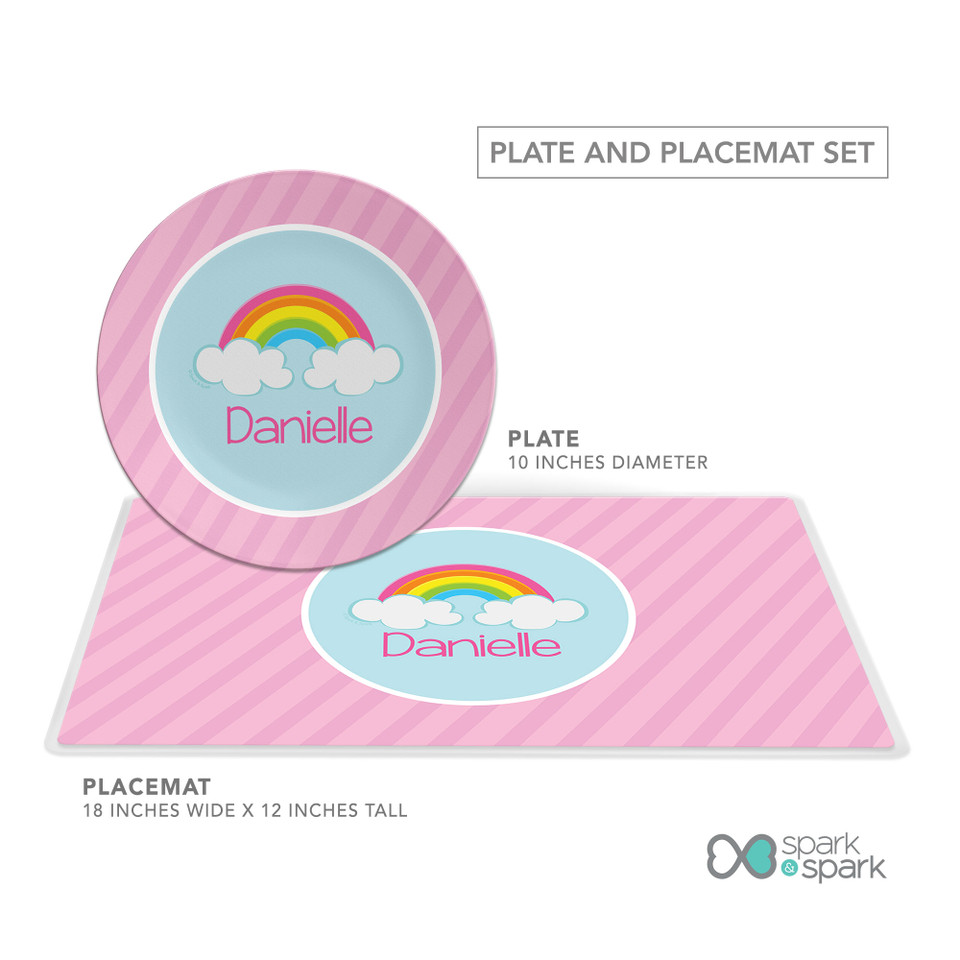 A Rainbow In The Sky Kids Plates