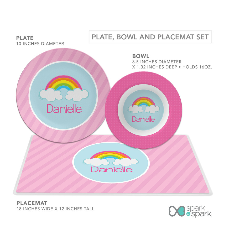 A Rainbow In The Sky Kids Plates