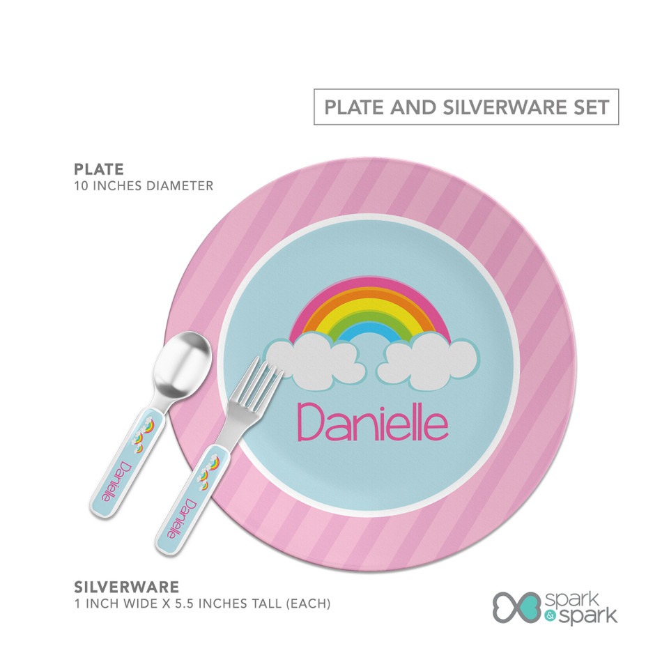 A Rainbow In The Sky Kids Plates