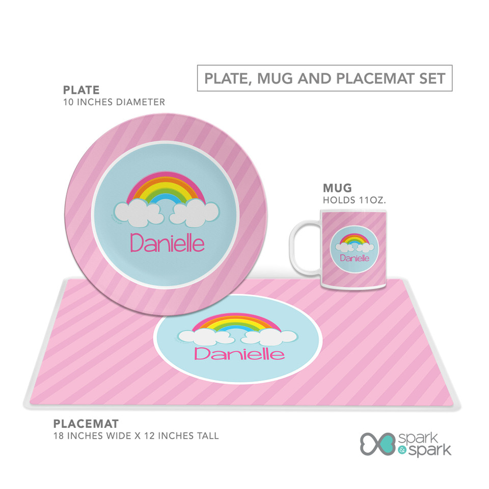 A Rainbow In The Sky Kids Plates