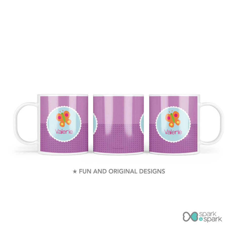 Sweet Butterfly Custom Plate for Girls
