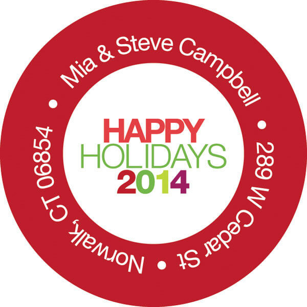 Christmas Lights Christmas Address Labels