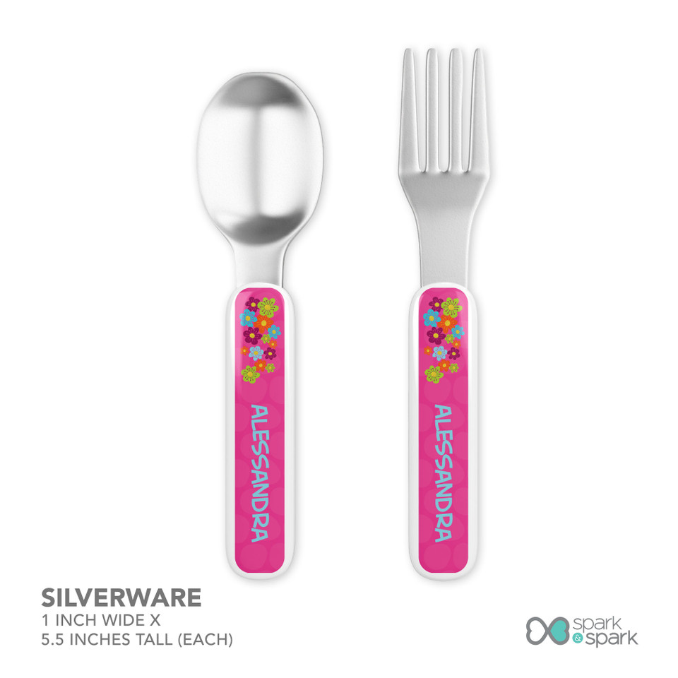 Shiny Bold Flowers Kids Plates