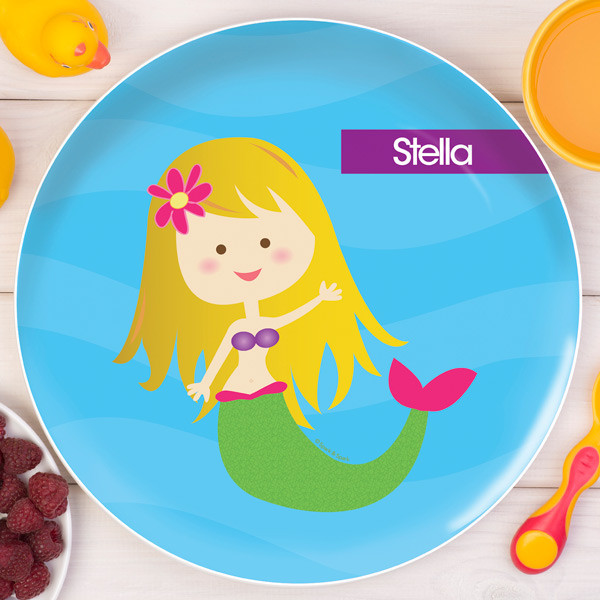 Cute Mermaid Kids Plates