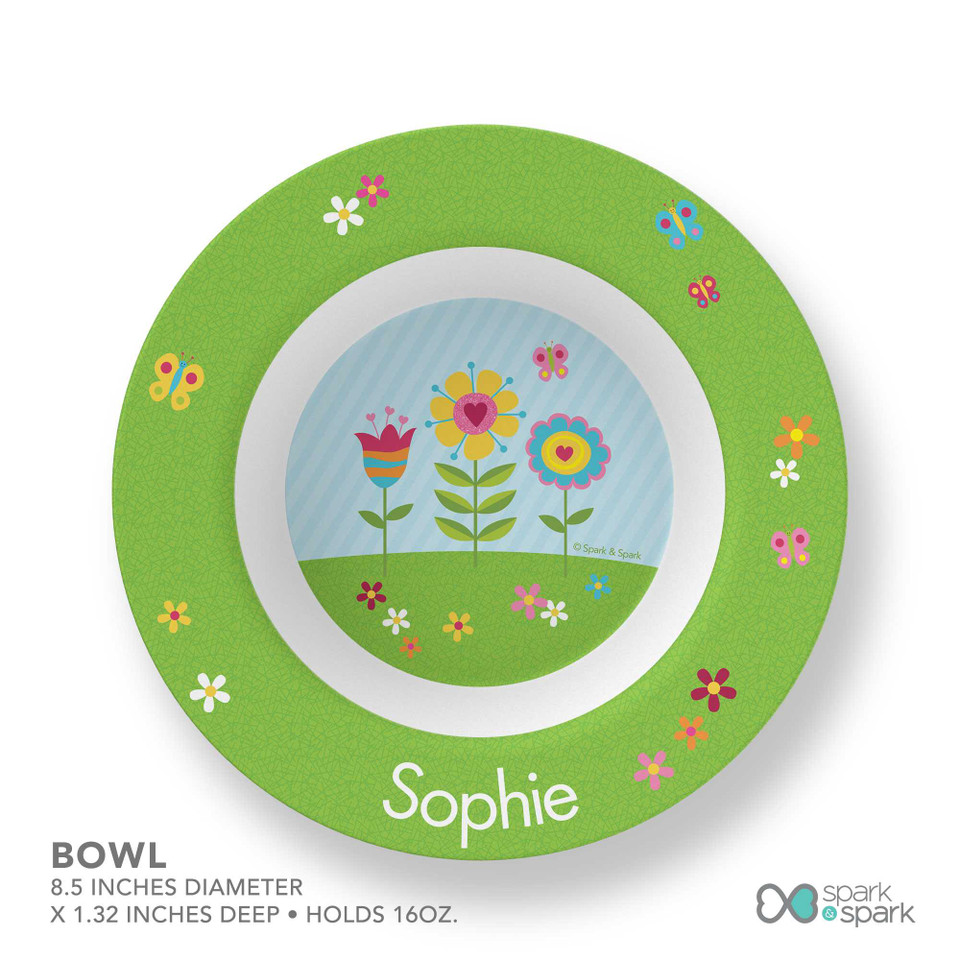 Spring Blooms Custom Plate for Girls