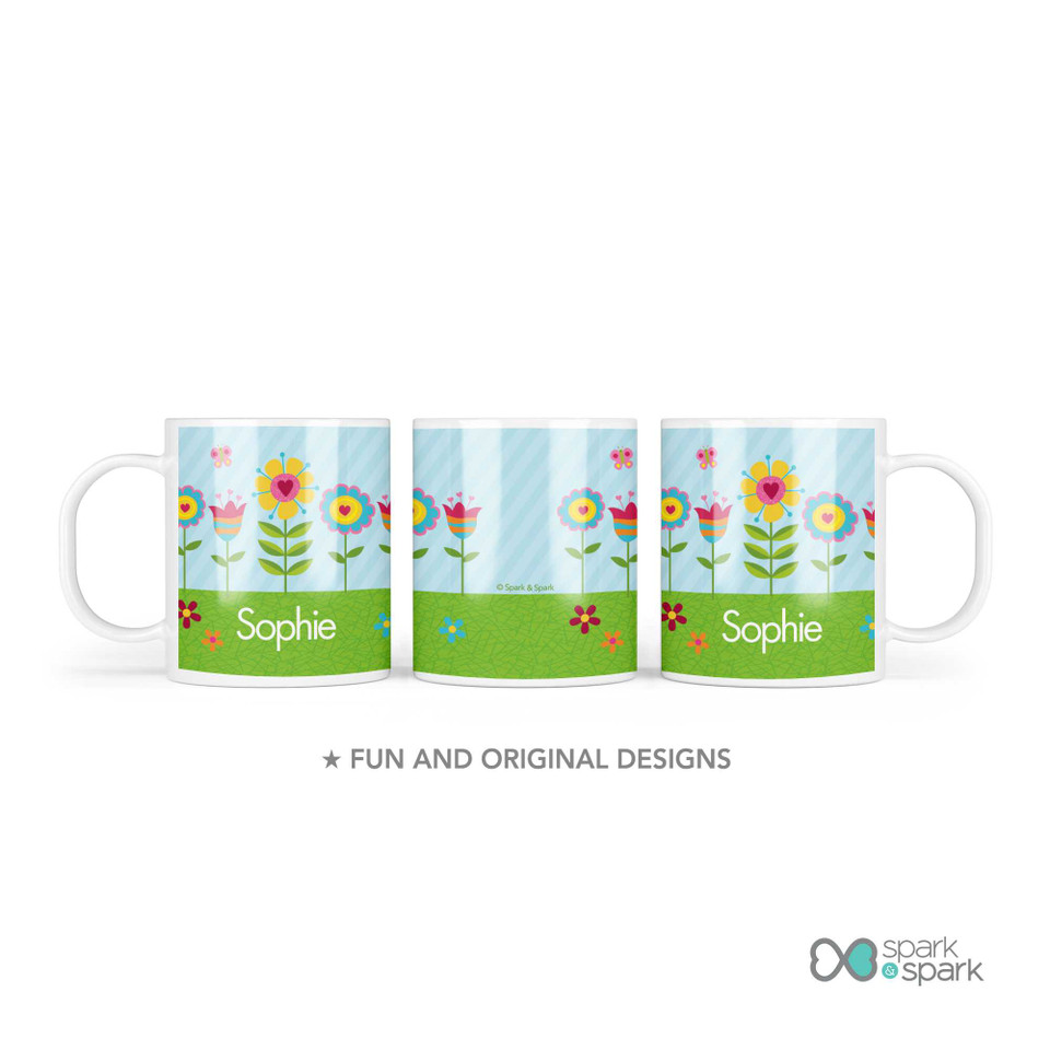 Spring Blooms Custom Plate for Girls