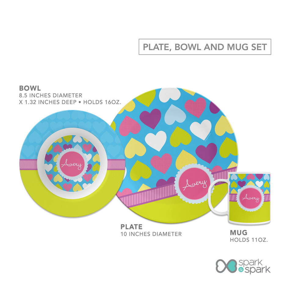 Happy Hearts Kids Plates