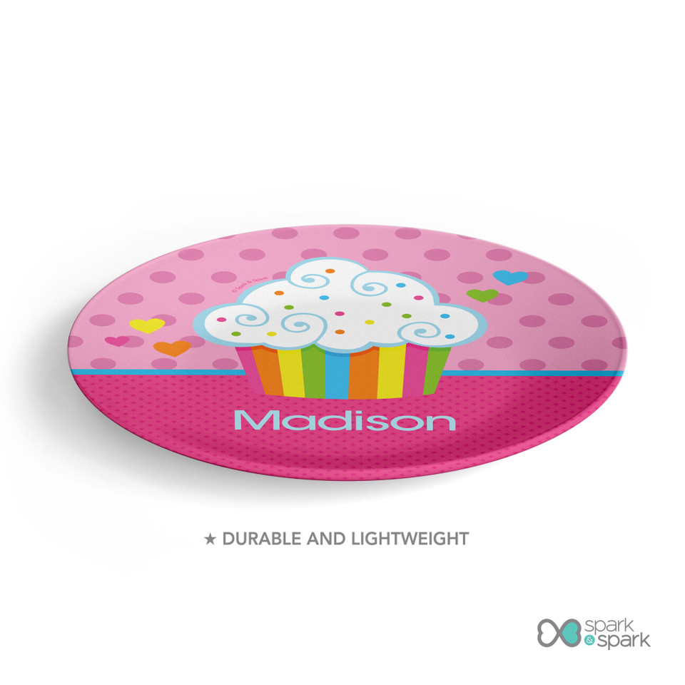 Rainbow Cupcake Kids Plates