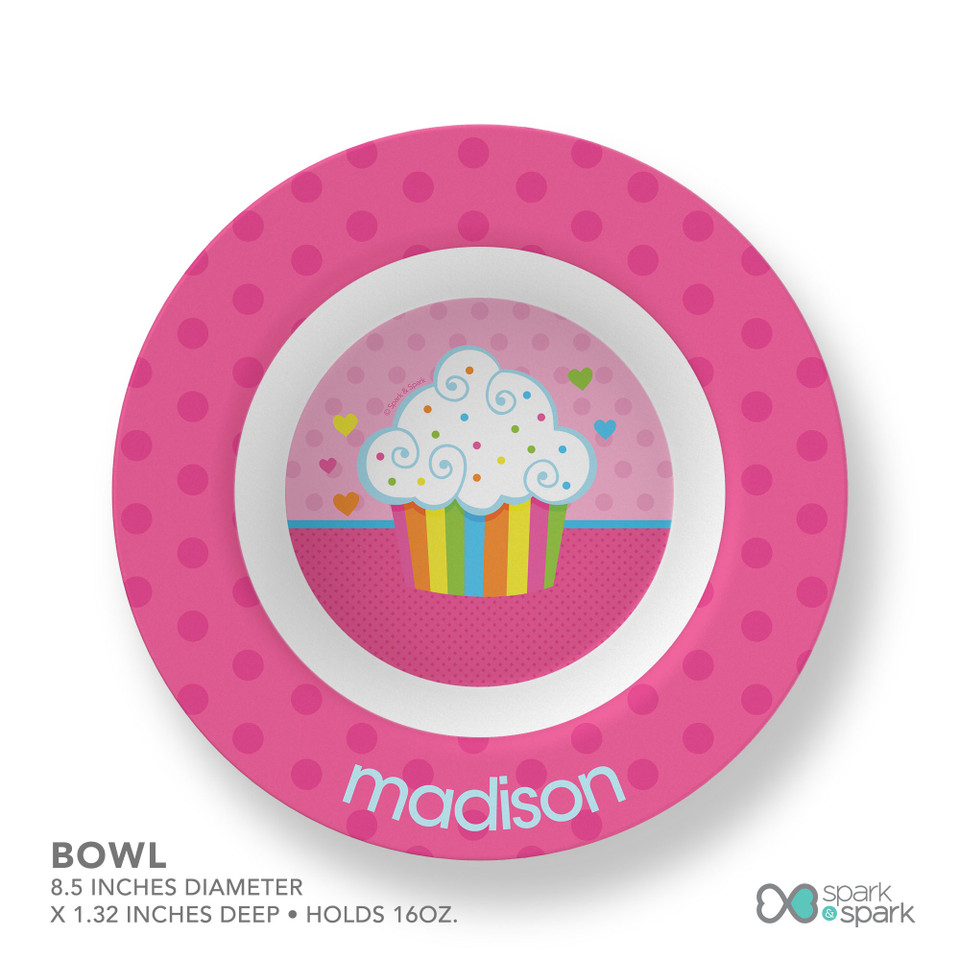 Rainbow Cupcake Kids Plates