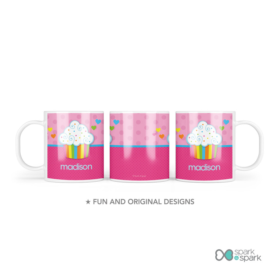 Rainbow Cupcake Kids Plates