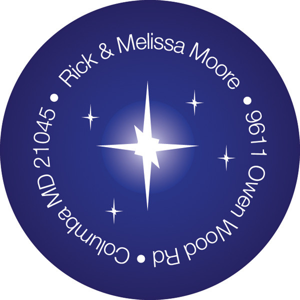 Wiseman Journey Christmas Address Labels