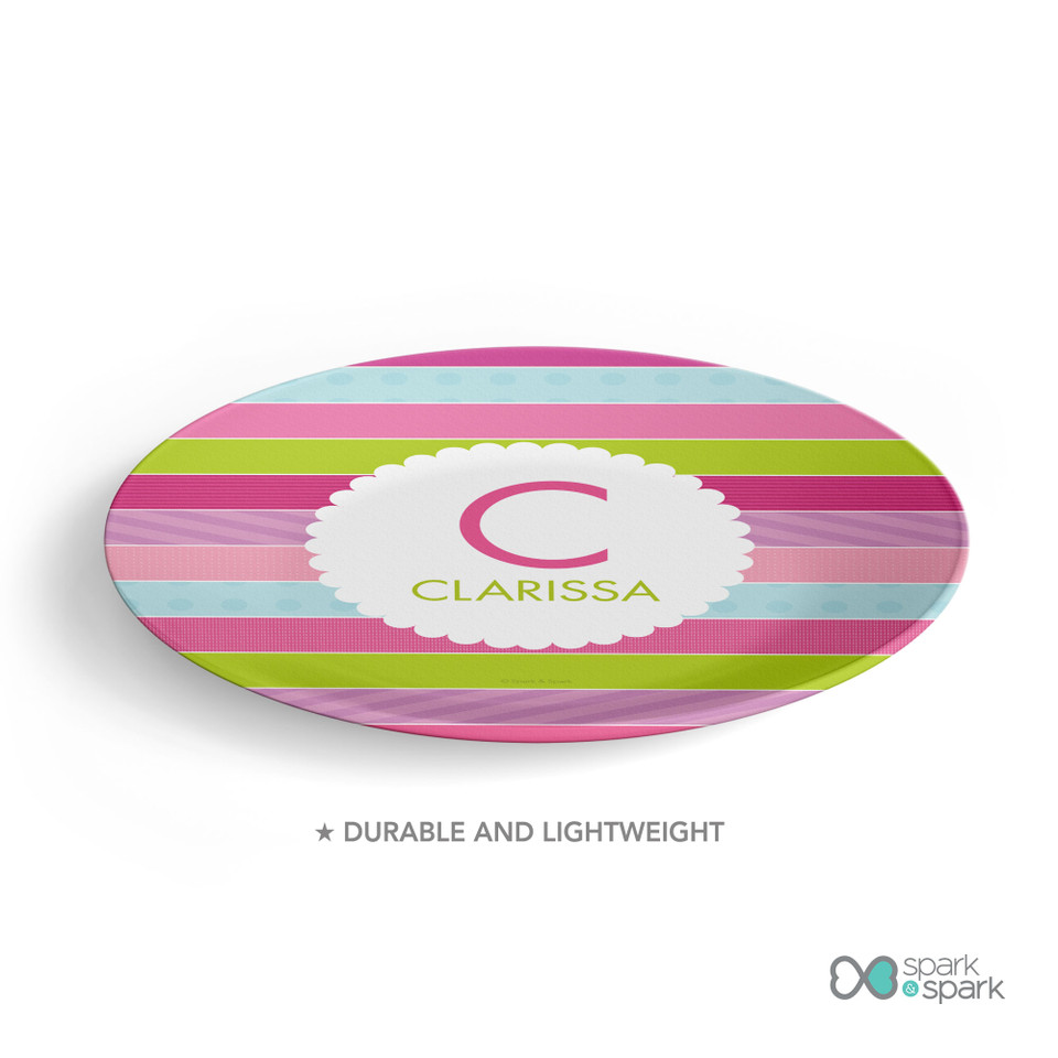 Pastel Stripes Kids Plates